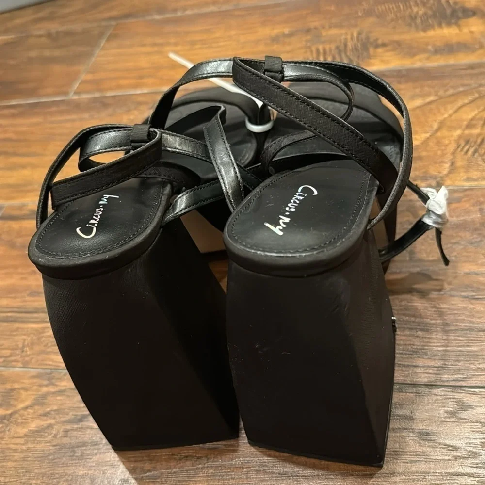 NEW! Circus NY by Sam Edelman Black Mari Strappy Platform Sandal - Size 8.5✈️ - Picture 11 of 16